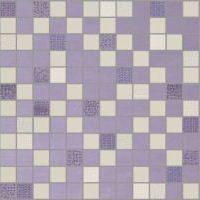 Керамическая мозаика Mosaico Futura Pafos Blanco-Malva 30 x 30
