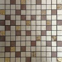 Керамическая мозаика Siena Hojas Mosaico Beige-Chocolate-Gold 30 x 30