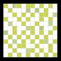Керамическая мозаика Organza Mosaico Contin Diamante-Blanco-Pistacho  30 x 30