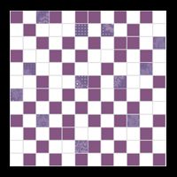 Керамическая мозаика Organza Mosaico Contin Diamante-Blanco-Lila  30 x 30