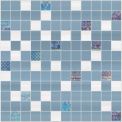 Acuarela Mosaico Azul Perla 30 x 30 