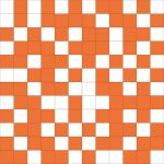 Mosaico Arcobaleno Shine White-Orange 30x30